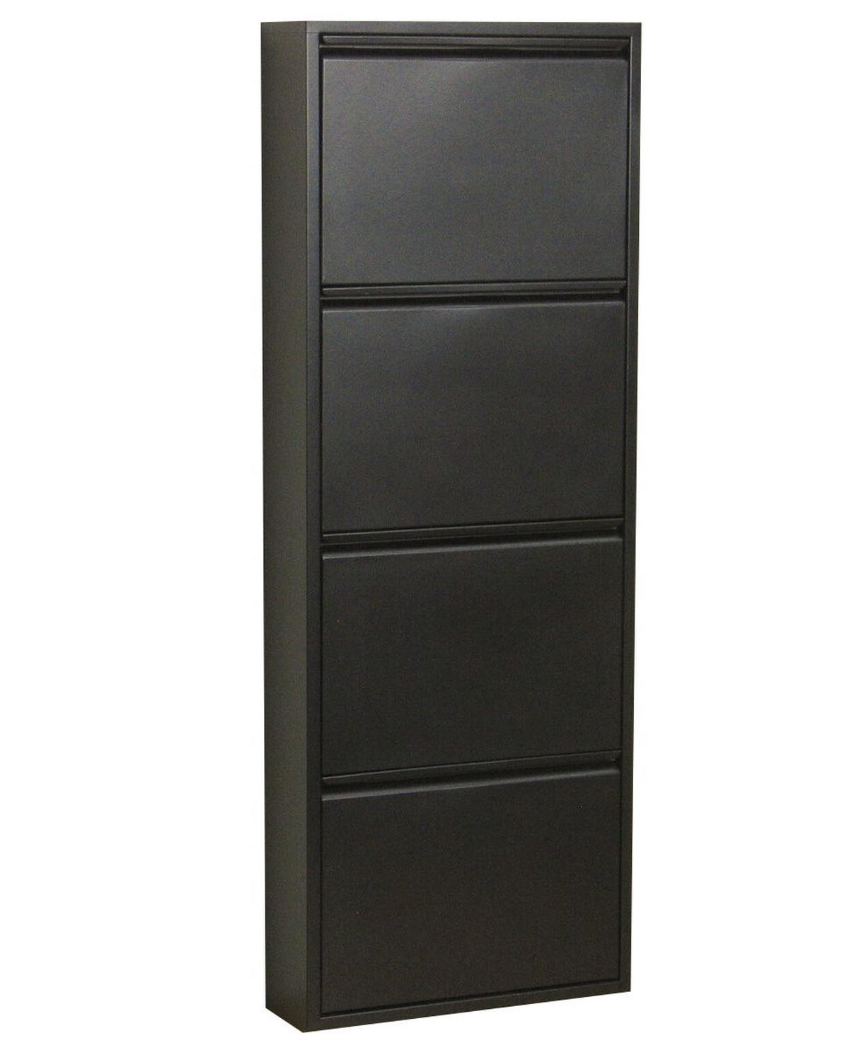 SCHUHKIPPER schwarz - Schwarz, Holzwerkstoff (50/140/16cm) - ebuy24