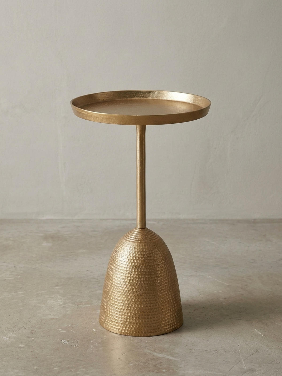 BEISTELLTISCH – Rund Mattgold Aluminium lackiert 33x33x53 cm - Goldfarben, Metall (33/33/53cm) - KADIMA DESIGN
