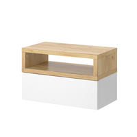NACHTTISCH Urbano Braun 45 x 28 cm - Braun/Weiß, Holzwerkstoff (45/28/25.3cm) - Vicco