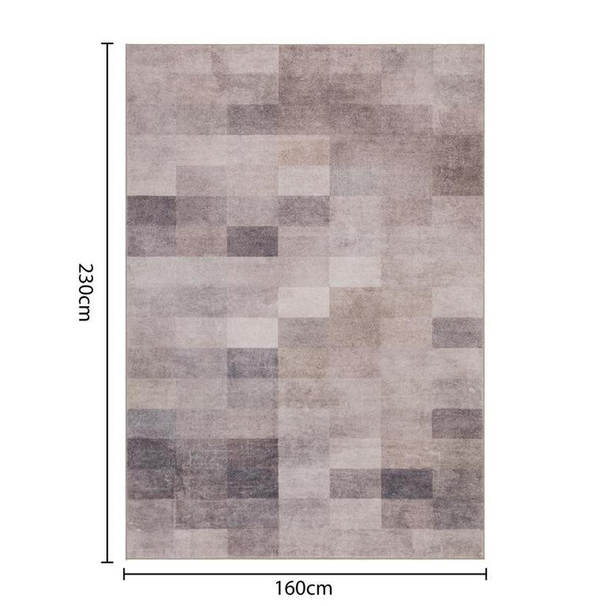 DESIGNTEPPICH Aria Grau 160x230 cm - Multicolor, Textil (160/230cm) - Vercai Rugs