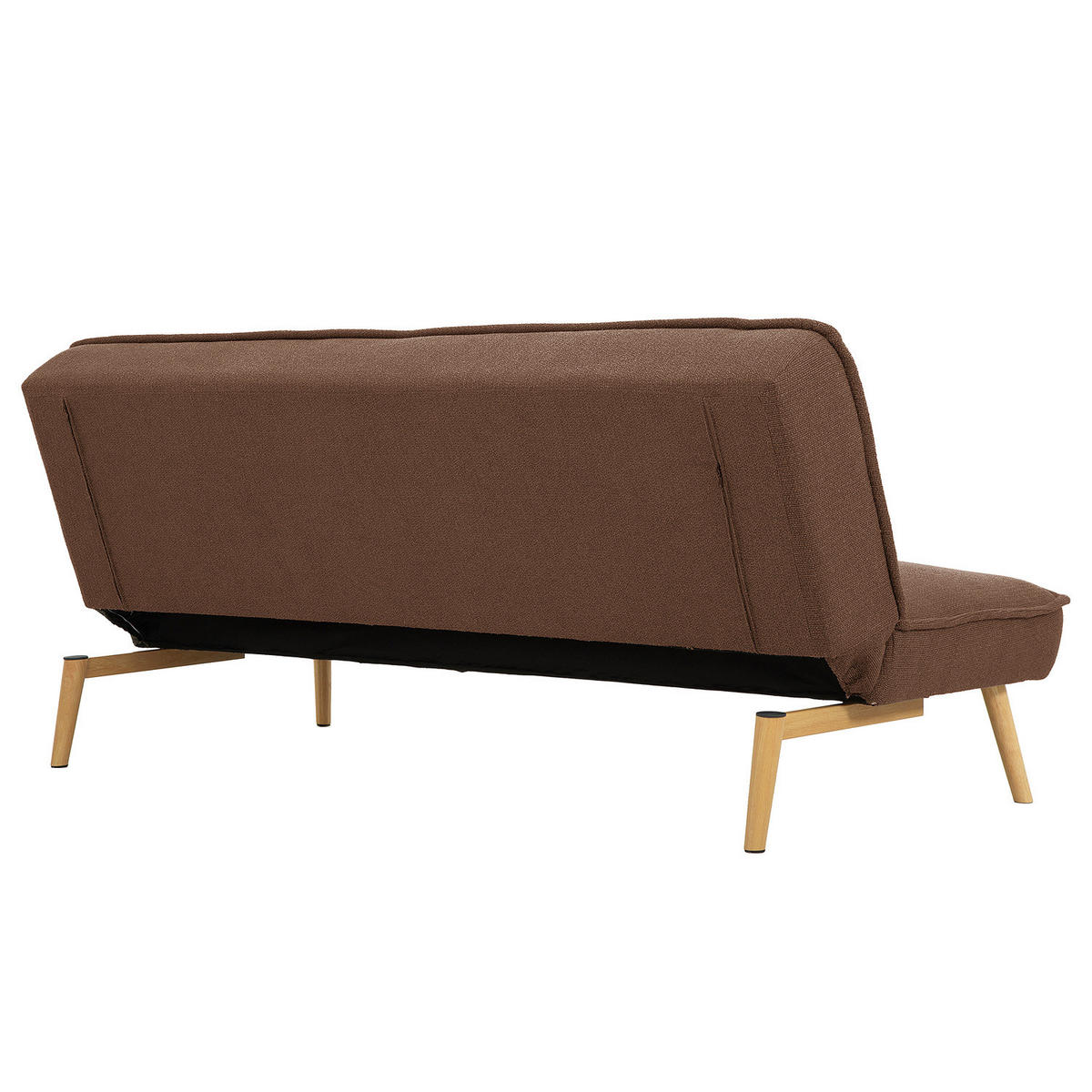 SCHLAFSOFA - Bouclé Stoff - Eichefarben/Braun, Textil/Metall (188/84/87cm) - home24