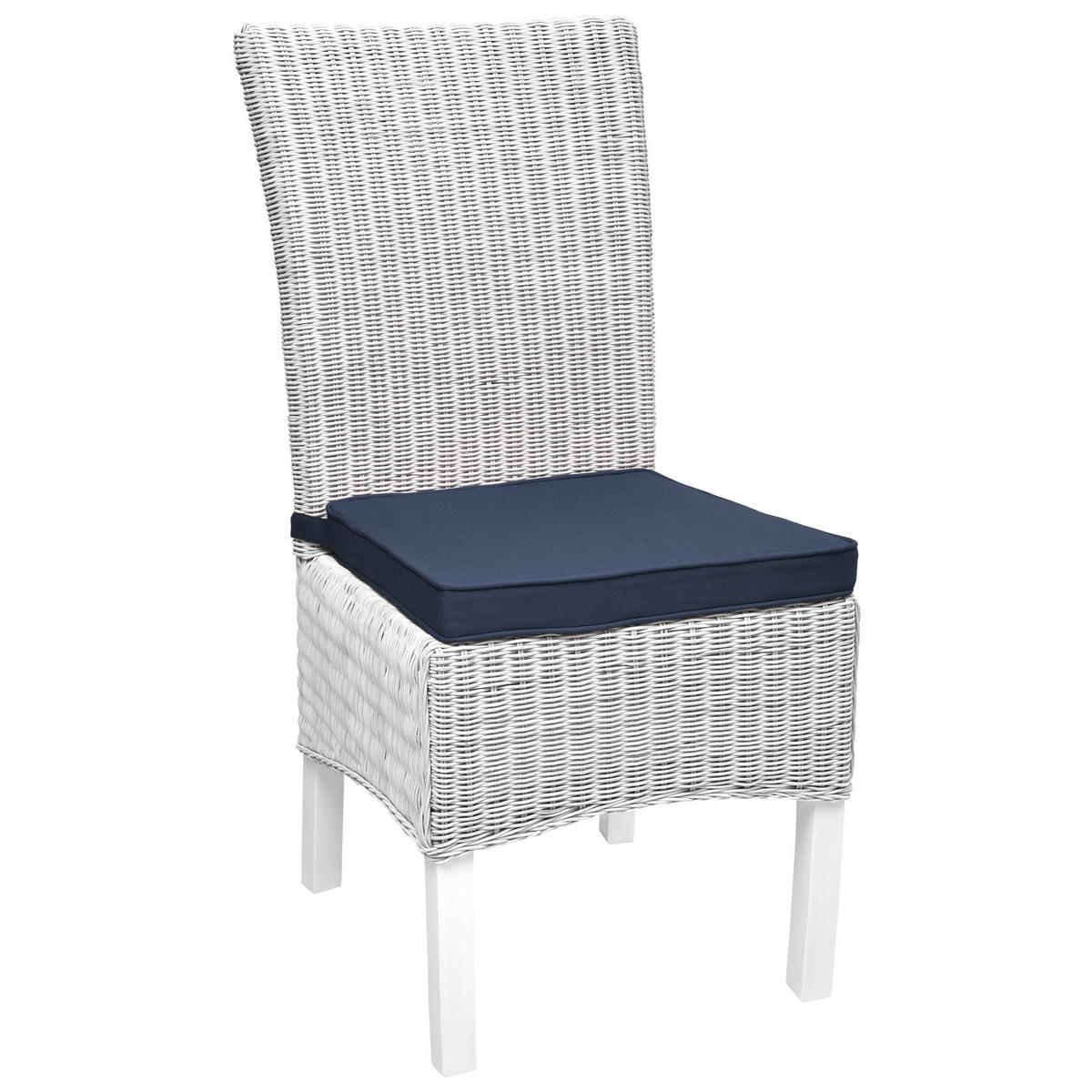 STUHLKISSEN Loft SK 45/40/5 cm Dunkelblau 4tlg - Dunkelblau, Textil (40/45cm) - Beautissu 
