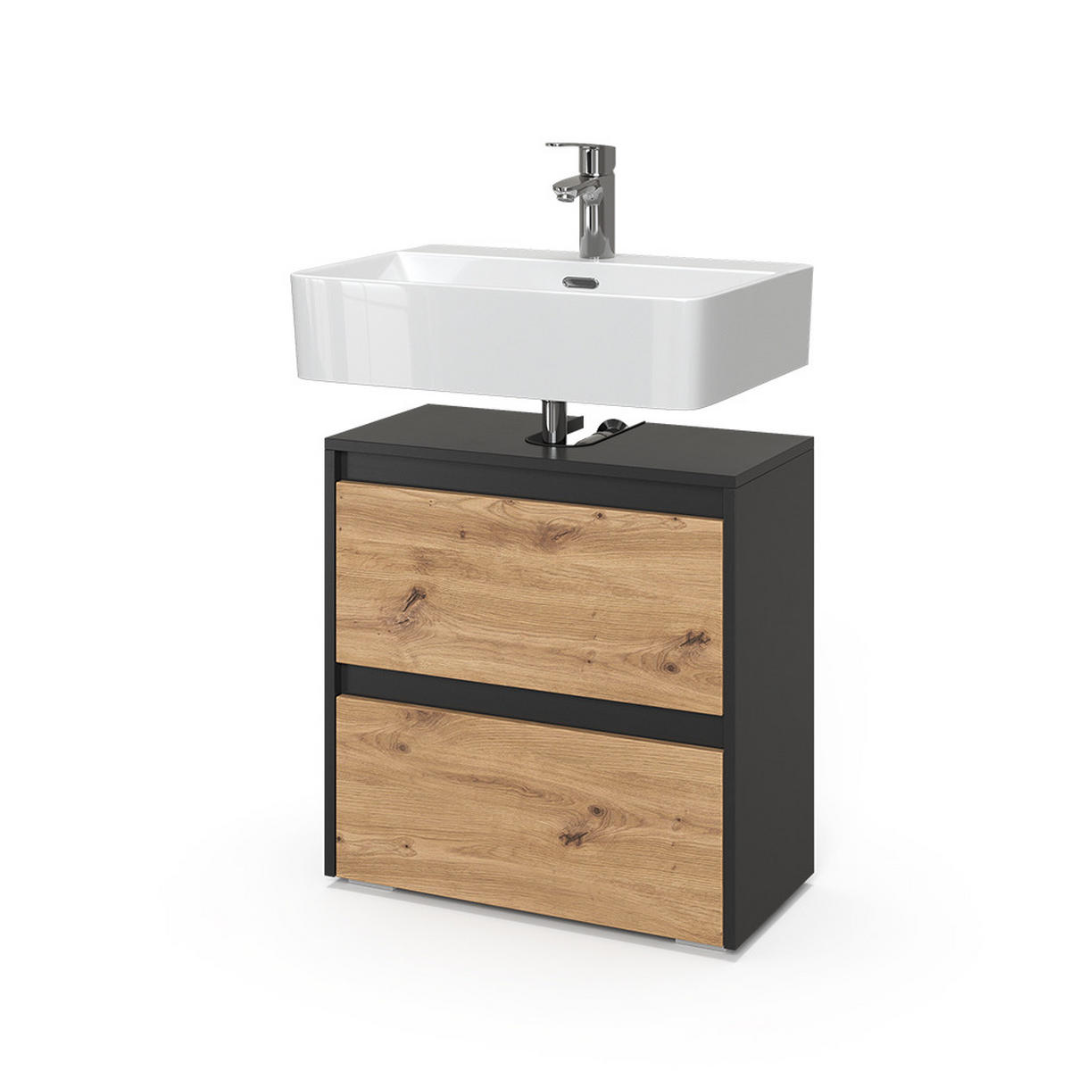 DOLNÍ SKŘÍŇKA POD DŘEZ Majest Antracit/Artisan - světle šedá/antracitová, kompozitní dřevo (60.1/62/30.1cm) - Vicco