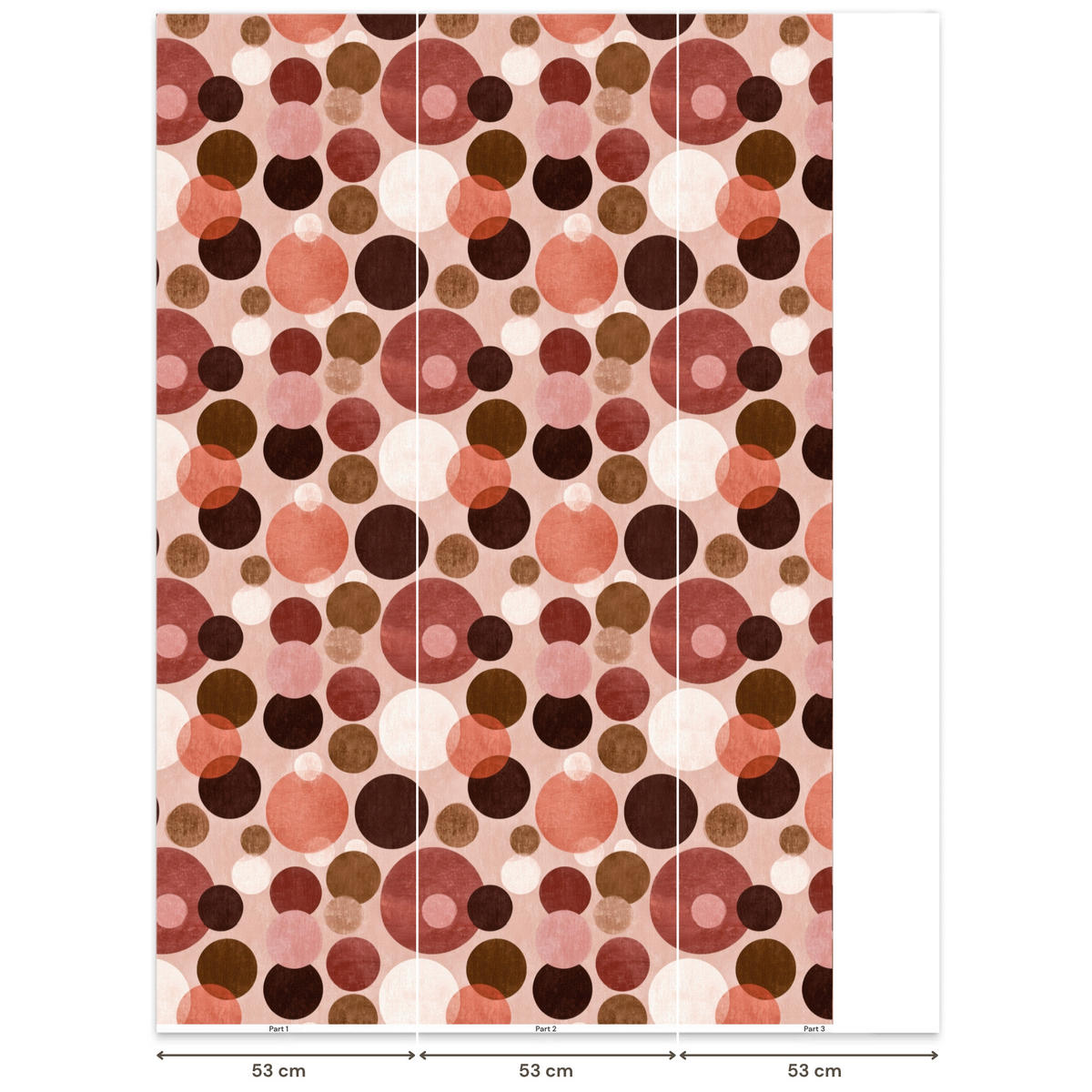 TAPETE - Kreise - Modern - Farbenfroh - 140x220 cm - Multicolor, Papier (140/220cm) - OnlyWow