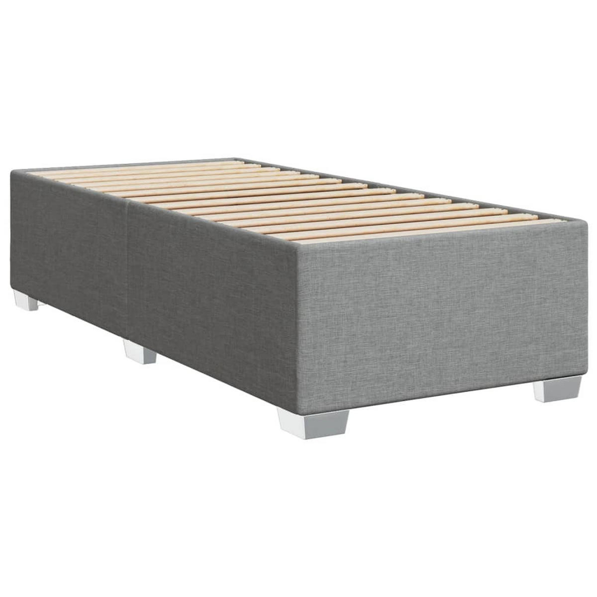 BETTGESTELL Ohne Matratze Hellgrau 80/200 Cm Stoff - Grau, Holzwerkstoff (80/200cm) - vidaXL