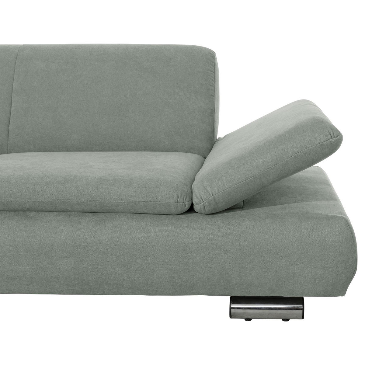ECKSOFA mit Ottomane links Kaye Flachgewebe hellgrün - Hellgrün, Kunststoff (190/270cm) - 58aufmkessel