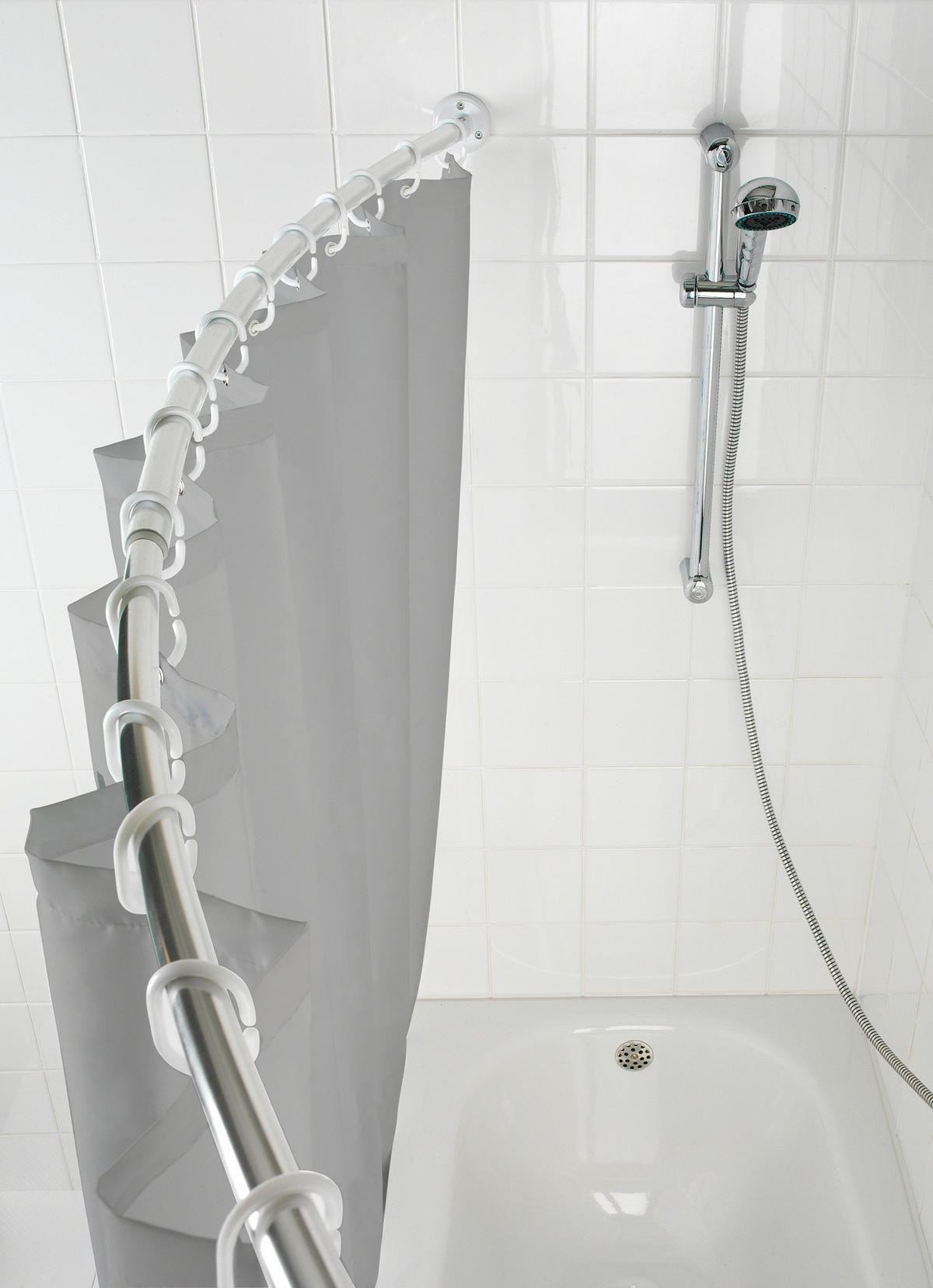 TELESKOP-BADEWANNENSTANGE Aluminium - Silberfarben, Metall (2.5cm) - Wenko