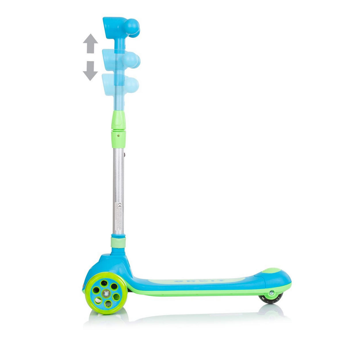 KINDERROLLER Orbit blau Bremse Lenker höhenverstellbar klappbar - Grün, Metall (54/23/65cm) - Chipolino