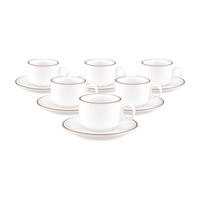 ESPRESSOTASSEN MIT UNTERTASSEN Sento Home Pure Lines Cocoa Brown 80 ml 6er Set - Hellbraun, Keramik (0.08L) - Seltmann Weiden