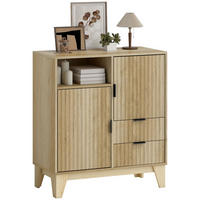 SIDEBOARD Naturfarben, 2 Türen, 2 Schubladen, 80/40/90 cm - Naturfarben, Holz (80/90/40cm) - PANGIVO