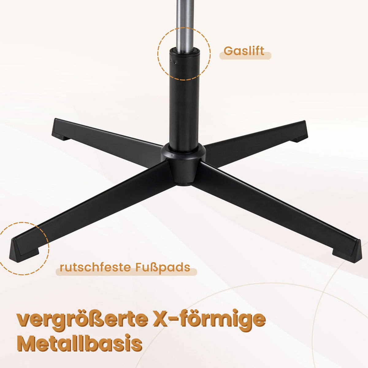 BÜROSTUHL Rosa - Pink, Metall (73/78/64cm) - COSTWAY