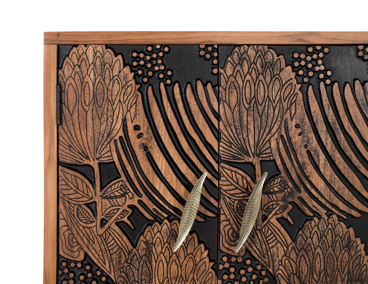 SIDEBOARD aus Akazienholz und Metall - Braun, Holz (45/81/175cm) - Giner y Colomer