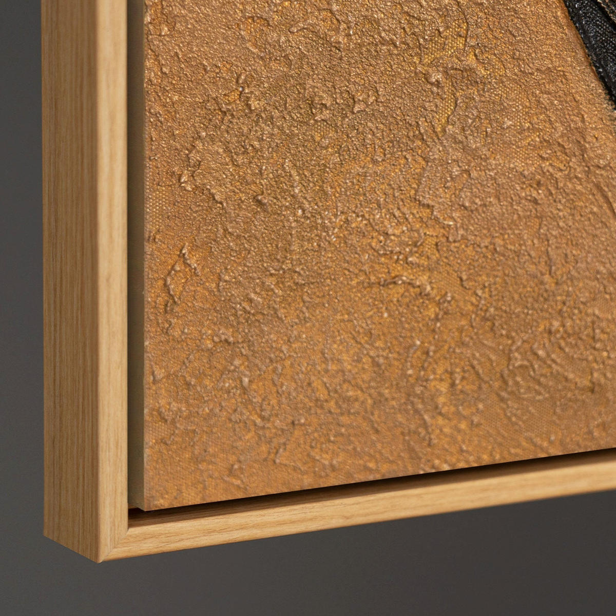 GEMÄLDE Form und Textur Schattenfugenrahmen Eichefarben 140x100 cm - Eichefarben, Holz (140/100cm) - YS-art gallery