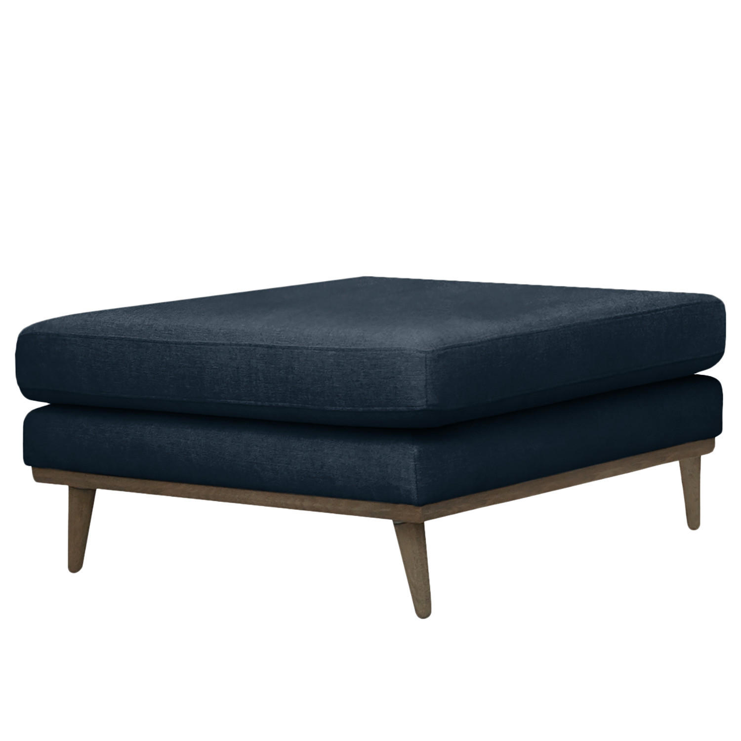 POLSTERHOCKER - Eichefarben/Dunkelblau, Textil (85/43/60cm) - home24