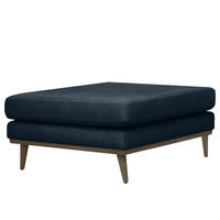 POLSTERHOCKER - Eichefarben/Dunkelblau, Textil (85/43/60cm) - home24