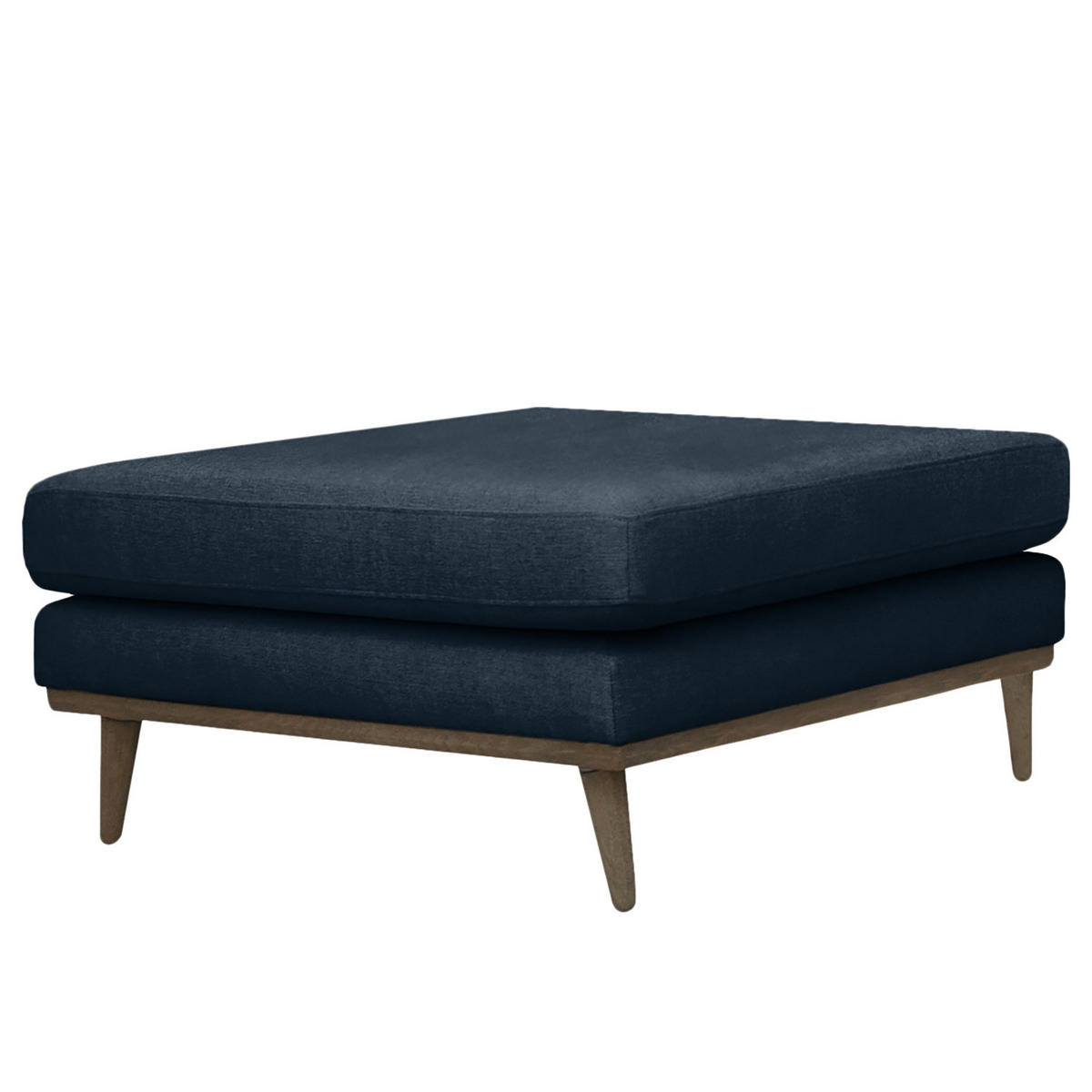 POLSTERHOCKER - Eichefarben/Dunkelblau, Textil (85/43/60cm) - home24