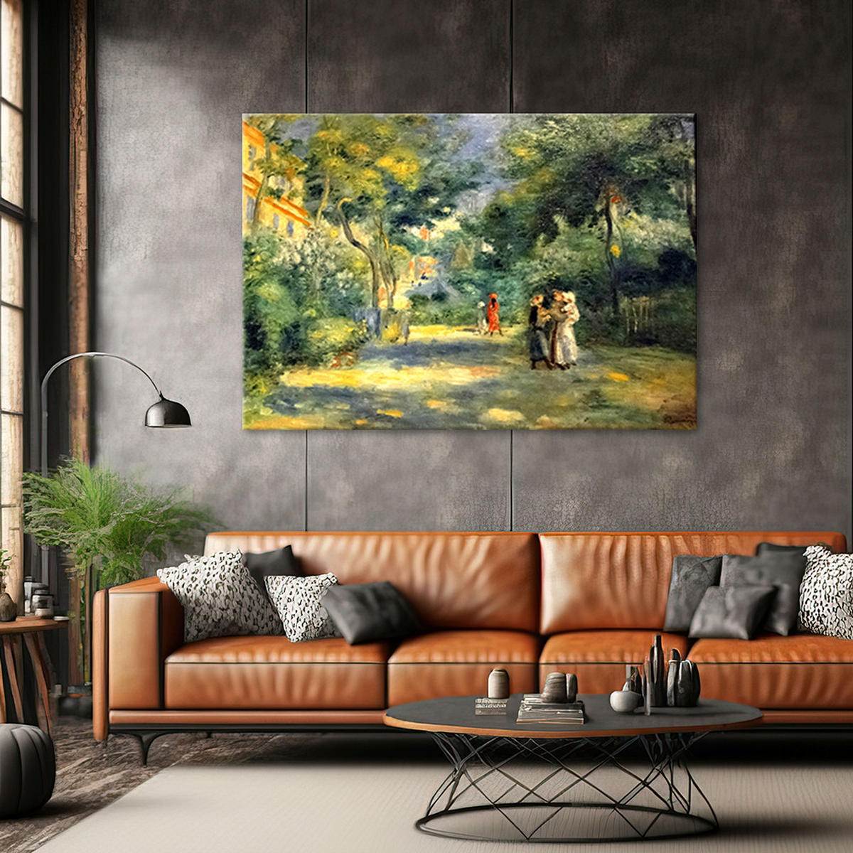 WANDBILD ein garten in montmartre - Multicolor, Textil (60/40cm) - Feeby