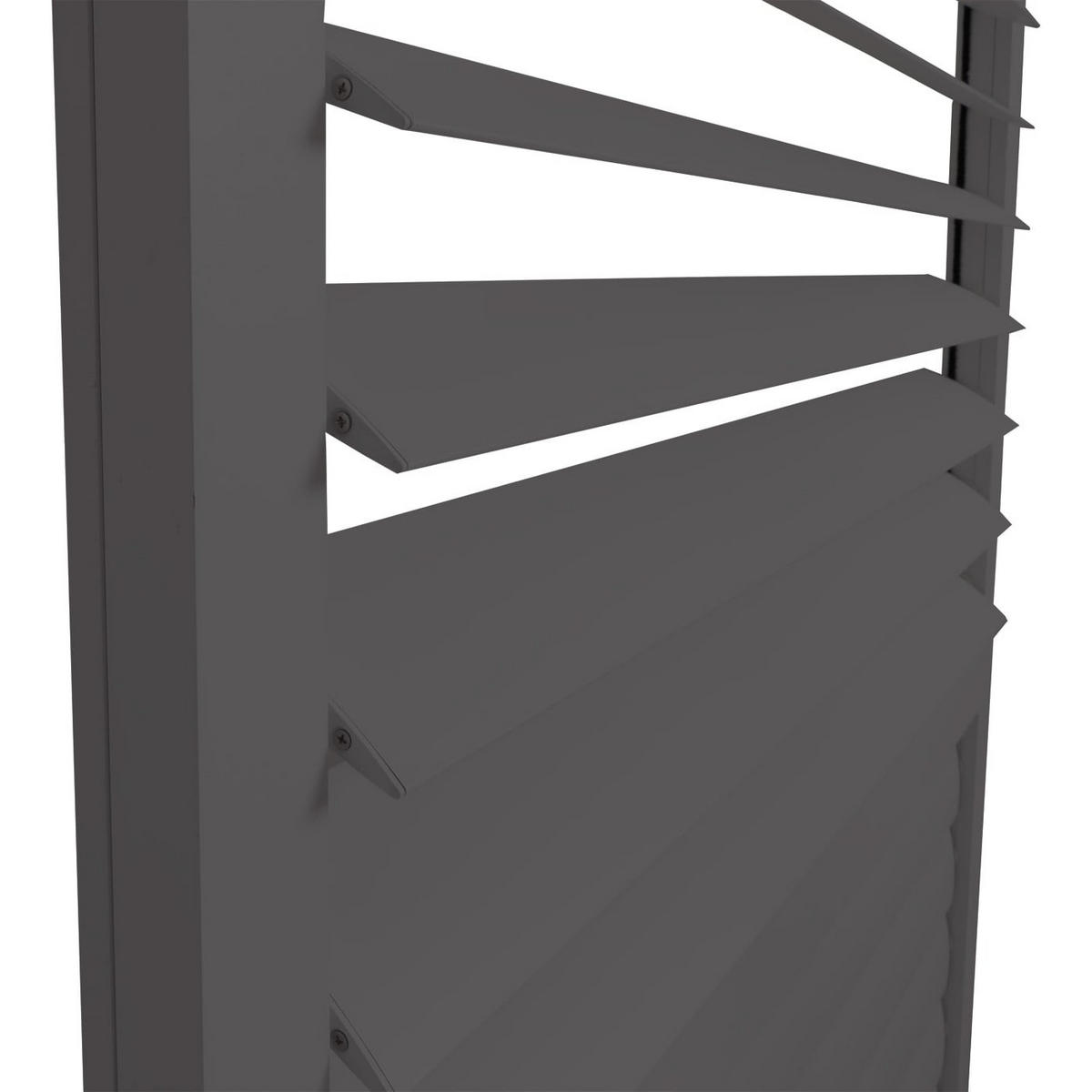 SCHIEBETÜR 4er-Set für Pergola 206x369cm Anthrazit - Anthrazit, Metall (369/206/10.5cm) - BERLINLODGE