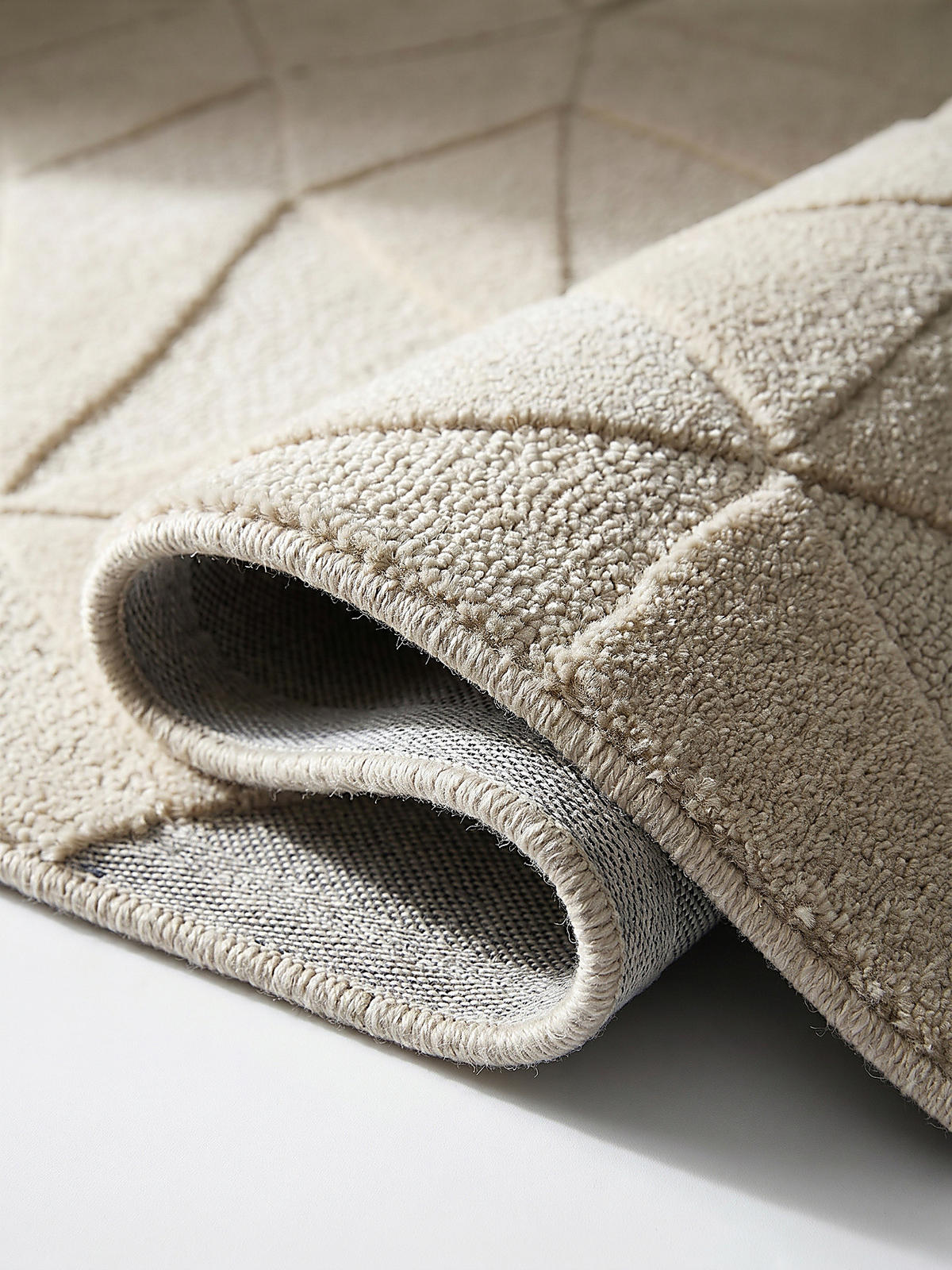 WOLLTEPPICH DEBEN, geometrisch, Natur, 200 x 290 cm - Beige, Textil (200/290cm) - KADIMA DESIGN