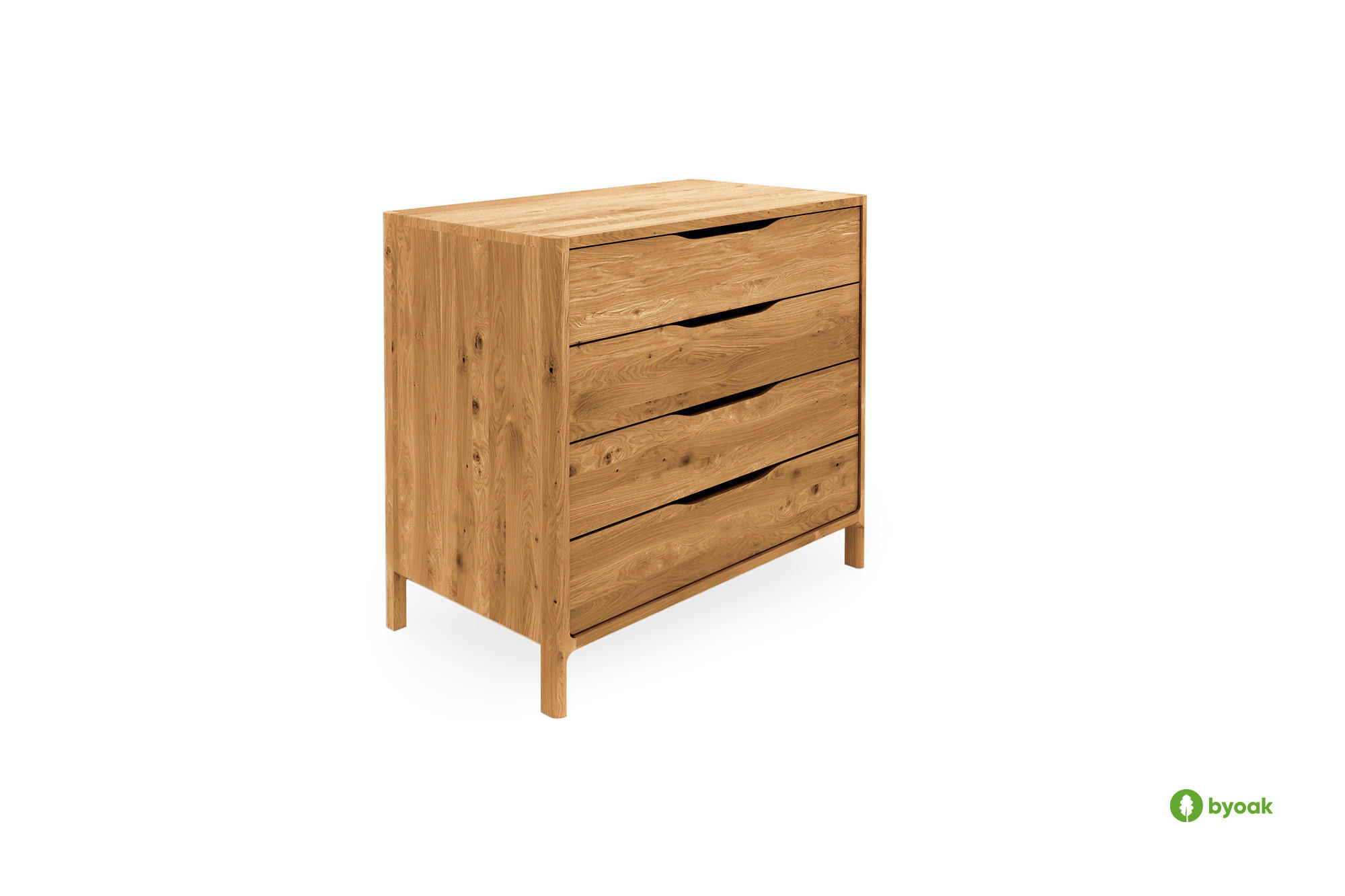 KOMMODE PAUL Wildeiche - Wildeiche, Holz (80/80/50cm) - byoak