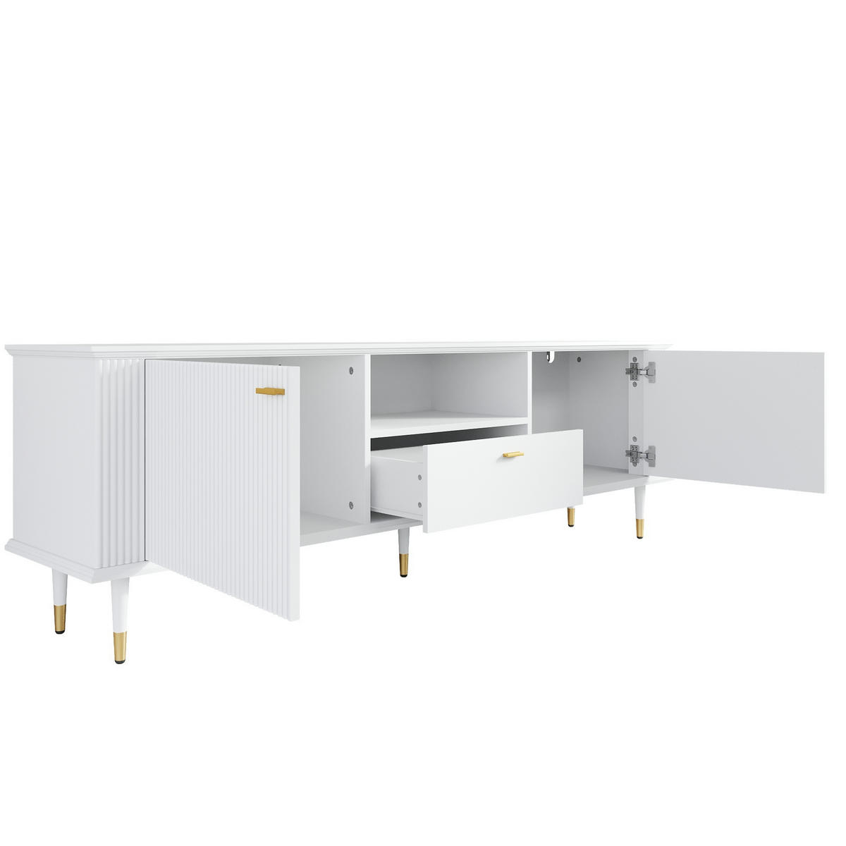 TV-LOWBOARD Weiß 170/36/54 cm - Weiß, Holzwerkstoff (170/54/36cm) - PANGIVO