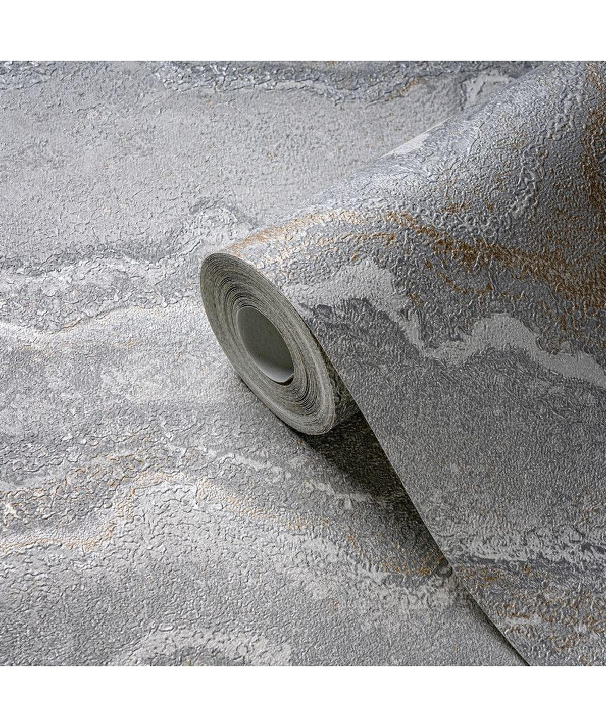 VLIESTAPETE Silber 53/1005 cm - Silberfarben, Textil (53/1cm) - KUNSTLOFT