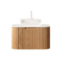 WASCHTISCH Holzfarben/Transparent/Weiß 61/48/48.6 cm - Naturfarben, Holz (61/48.6/48cm) - PANGIVO