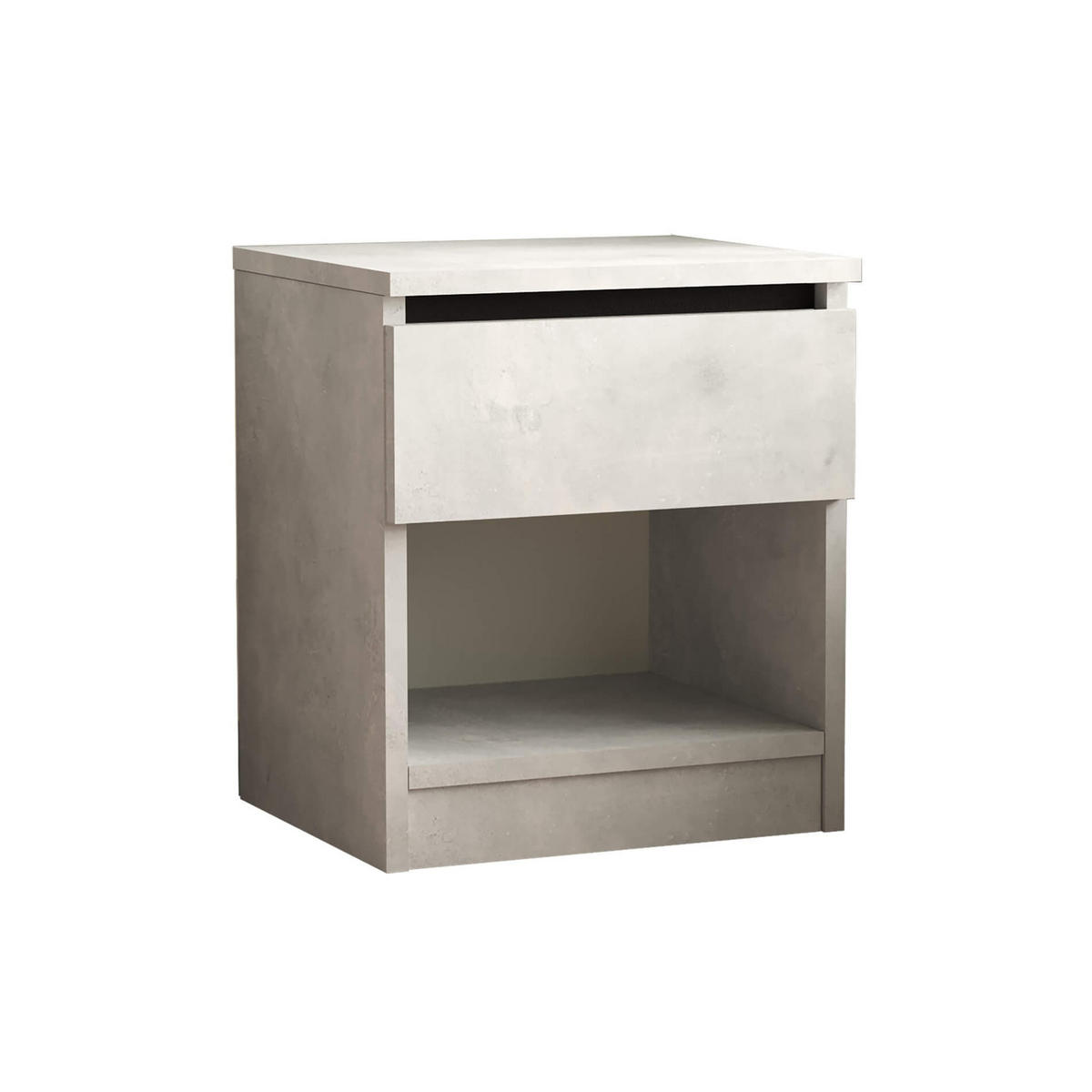 NACHTTISCH 40/35,5/46,5 cm - Grau, Holz (40/46.5/35.5cm) - Mobili Rebecca