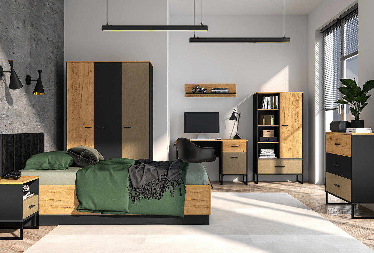 KOMMODE Colt 120 / 40 / 90cm - Eichefarben/Braun, Holz/Holzwerkstoff (120/90/40cm) - Feldmann-Wohnen