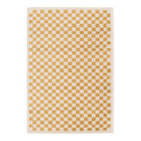TEPPICH kariert langflorig weich voluminös gelb - Gelb, Textil (200/290cm) - AFK Living
