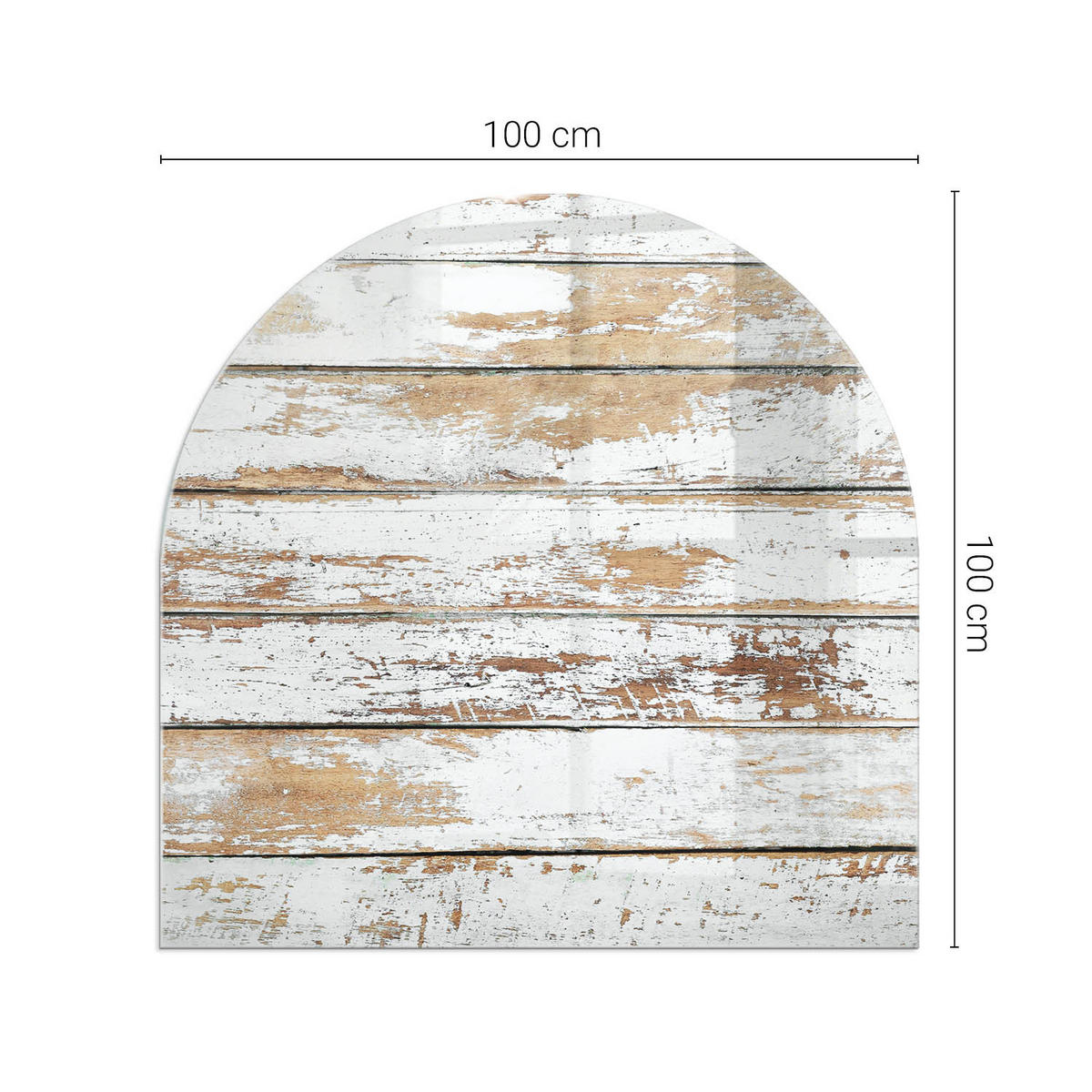 GLASPLATTE für Kamin 100x100 cm Weiß - Weiß, Glas (100/100/0.4cm) - ArtPrintCave