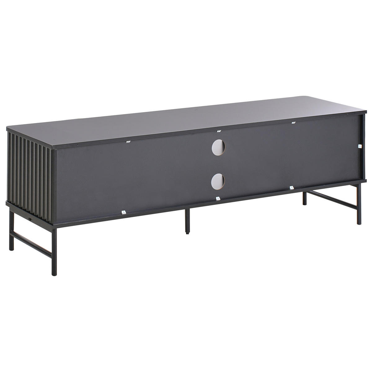 TV-MÖBEL Schwarz Glastonbury - Schwarz, Holzwerkstoff (140/46/40cm) - Beliani