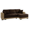 ECKSOFA Dallas, Seite: Rechts - Beige/Schwarz, Holz/Textil (240/140cm) - MIRJAN24