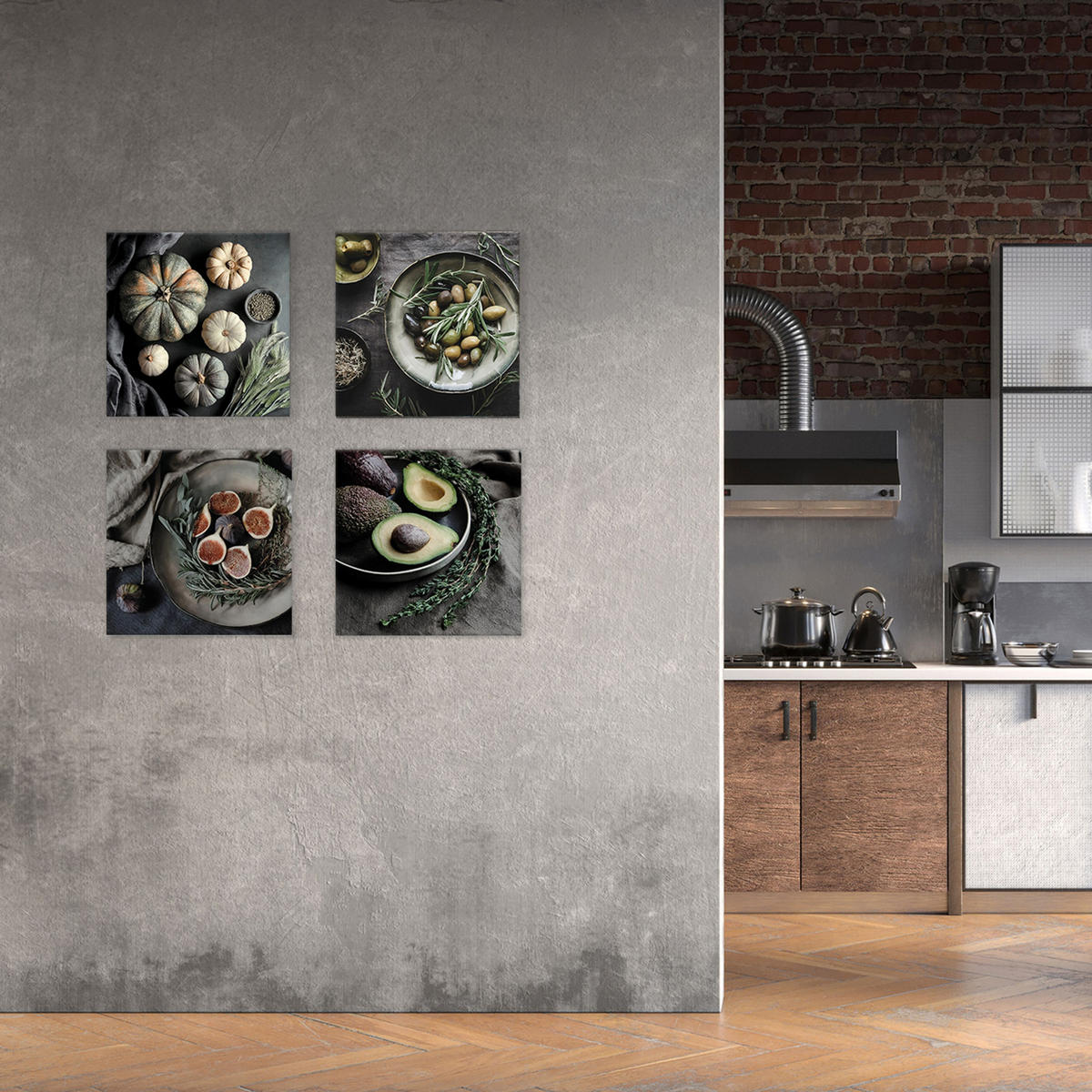 GLASBILD 30x30 cm Küche grau - Anthrazit, Glas (30/30cm) - artissimo