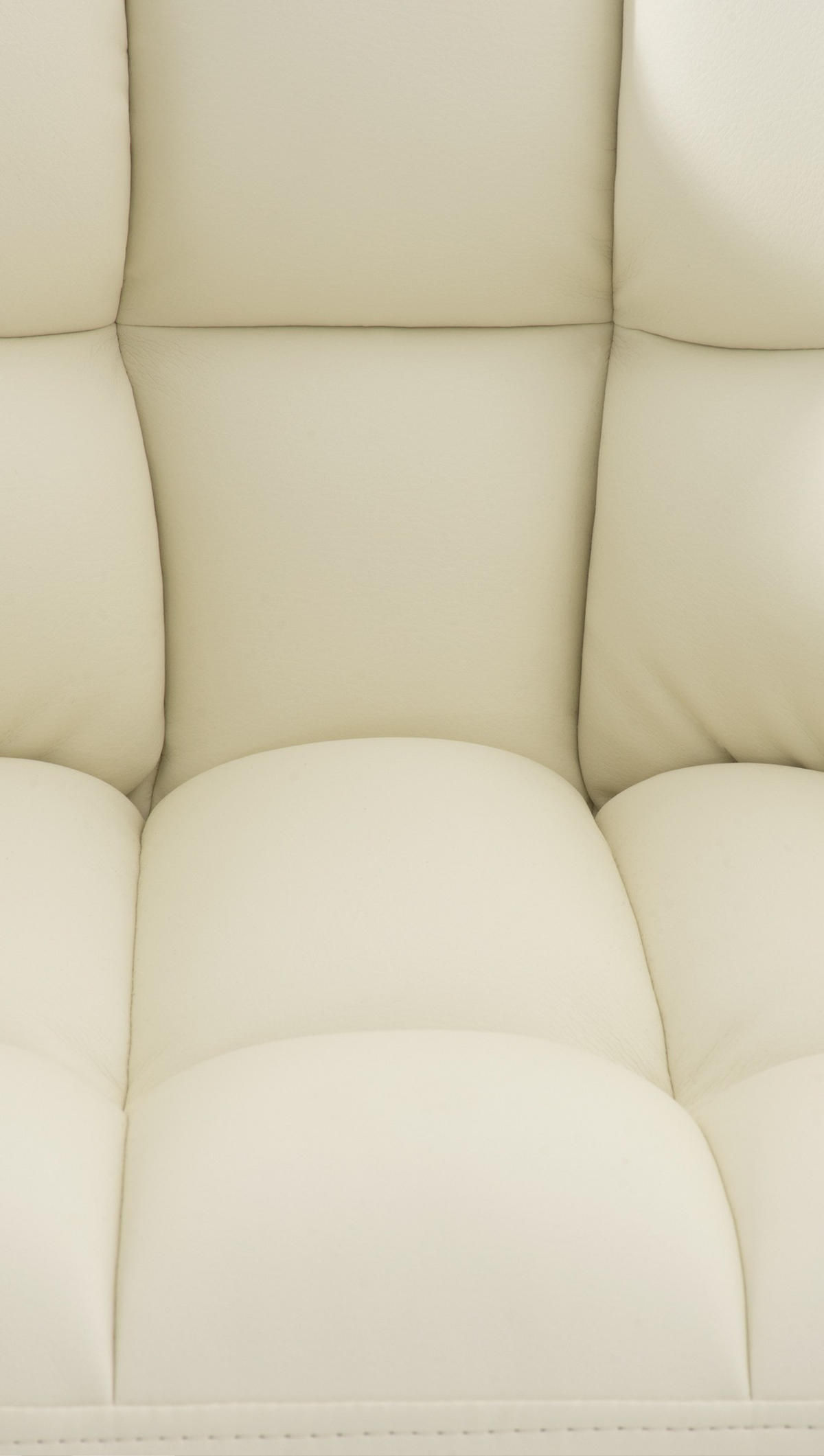 BARHOCKER Lederlook Creme - Creme/Weiß, Textil/Metall (64/110/48cm) - CLP