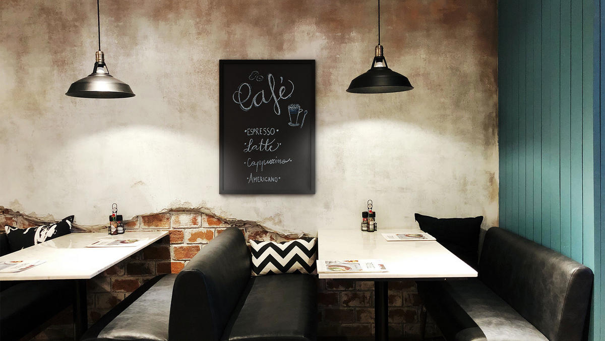 SCHWARZE Kreidetafel 70x50 cm mit Schwarz ECO-Holzrahmen - Schwarz, Holz (70/50/2cm) - ALLboards