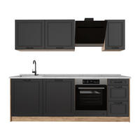 KUCHYNKA R-Line, Antracitový vidiecky dom/Dub Goldkraft, 220 cm Marmori työtaso - dub medový/antracitová, kompozitné drevo (220/81.6/60cm) - Vicco