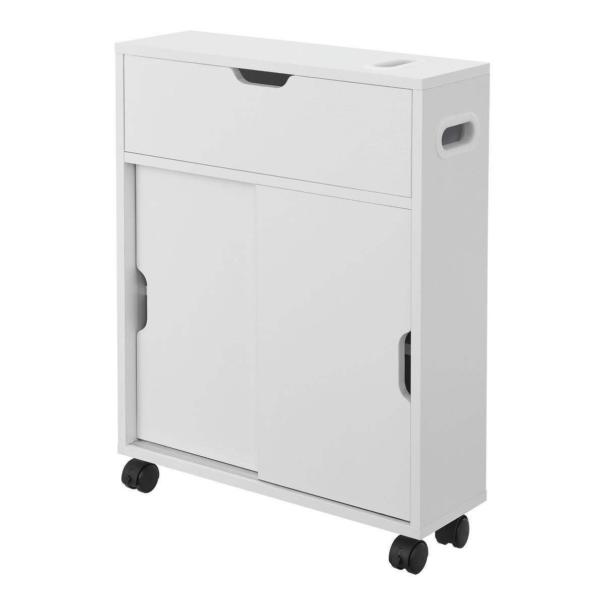 SEITENSCHRANK Kempele - Weiß, Holzwerkstoff (52/67/17cm) - [en.casa]