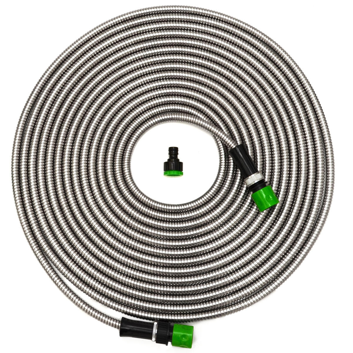 EDELSTAHL-GARTENSCHLAUCH 15 m - Silberfarben, Metall (1500cm) - eyepower