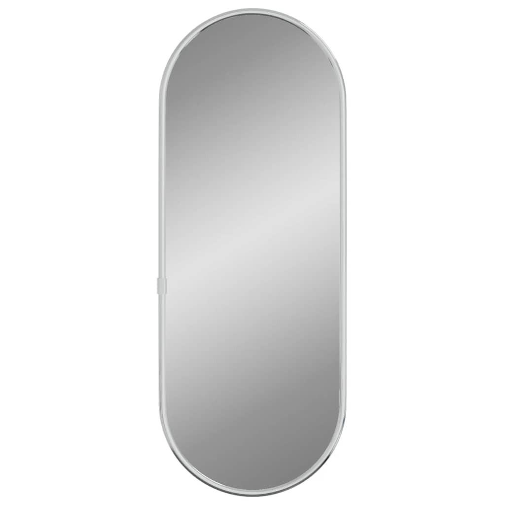 WANDSPIEGEL Silbern 40x15 cm Oval - Silberfarben, Glas (15/40/1cm) - furnicato