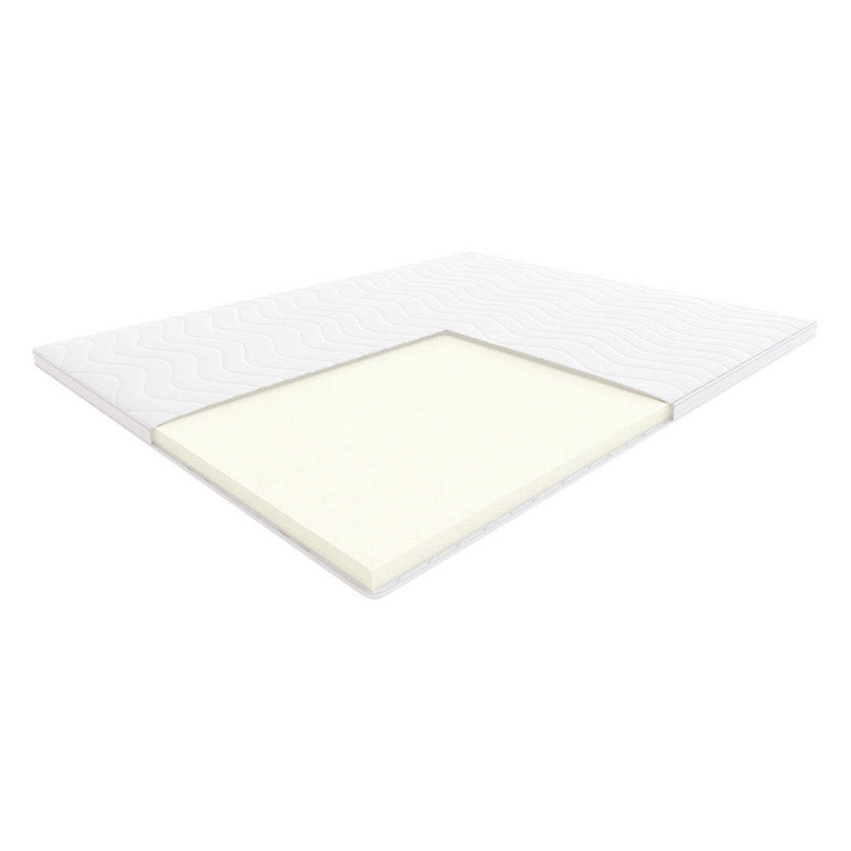 TOPPER Alt im Cashmere-Bezug - Weiß, Textil (180/200cm) - Hilding