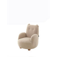 KINDERSESSEL in Bärenoptik Keila komfortabel bequem Bouclé Stoff beige - Beige, Kunststoff (60/66/64cm) - 58aufmkessel