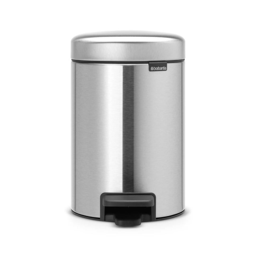 MÜLLEIMER klassisch Mit Soft Verschluss 3 Liter 26,4 x 16,8 x 23,5 cm Metall Edelstahl Matt - Grau, Metall (16.8/26.4/23.5cm) - PROREGAL