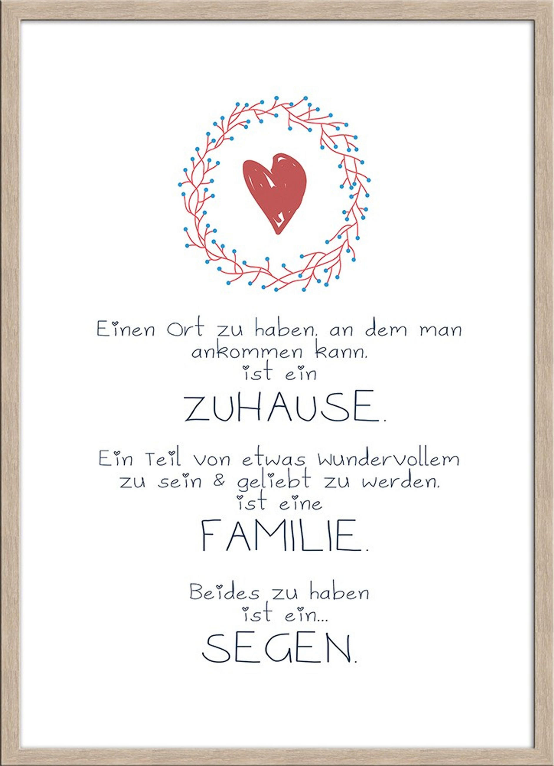 BILD mit Rahmen 51x71 cm Spruch: Motivation - Beige, Holz (51/71cm) - artissimo