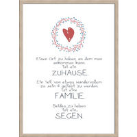 BILD mit Rahmen 51x71 cm Spruch: Motivation - Beige, Holz (51/71cm) - artissimo