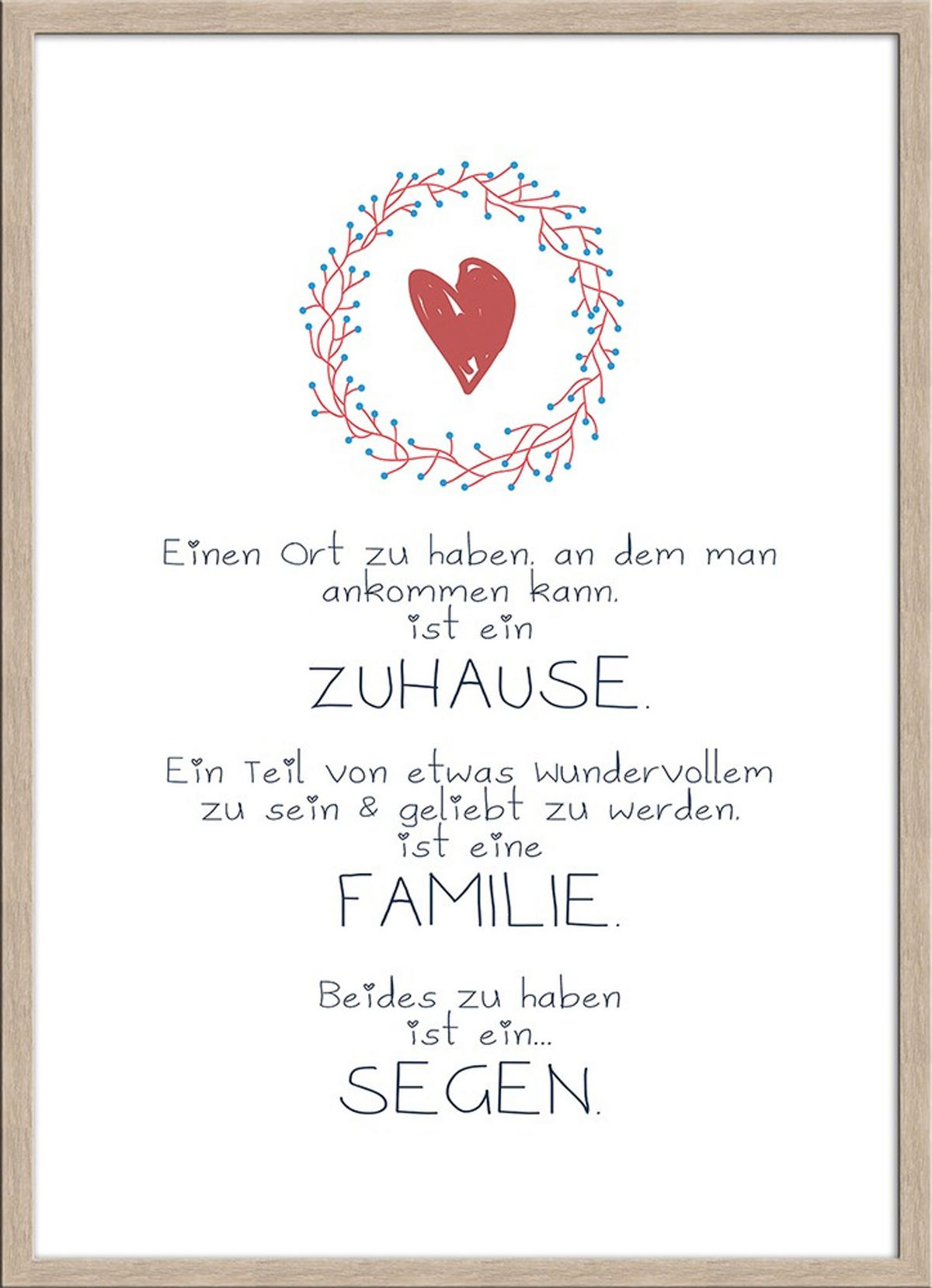 BILD mit Rahmen 51x71 cm Spruch: Motivation - Beige, Holz (51/71cm) - artissimo