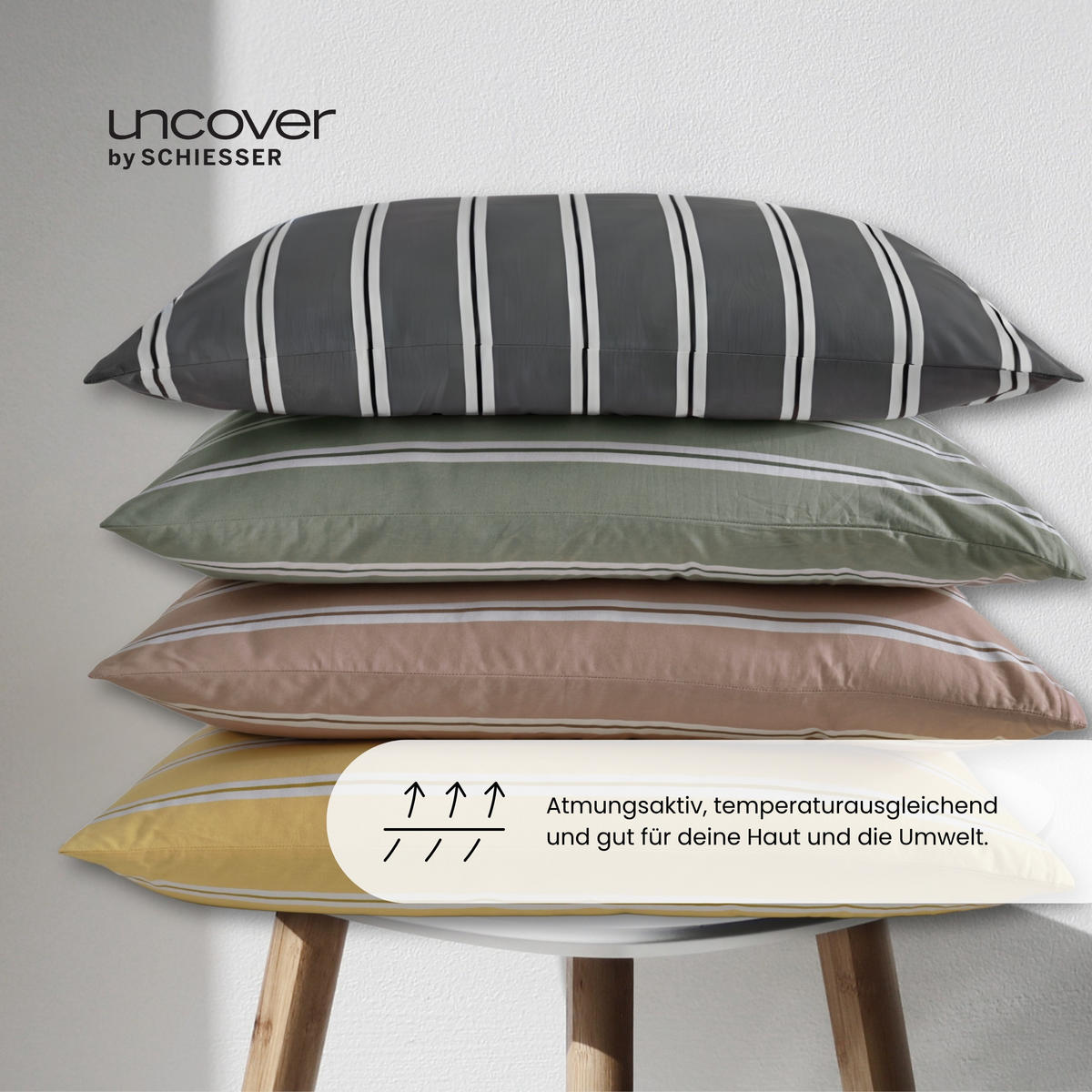 BETTWÄSCHESET Colorado - Renforcé - 2-teilig - 135x200cm - Dunkelgrau - Dunkelgrau, Textil (135/200cm) - Uncover by Schiesser