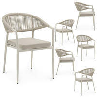 GARTENSTÜHLE SELI 6ER-SET - Creme, Textil (57/79/60cm) - IDIMEX