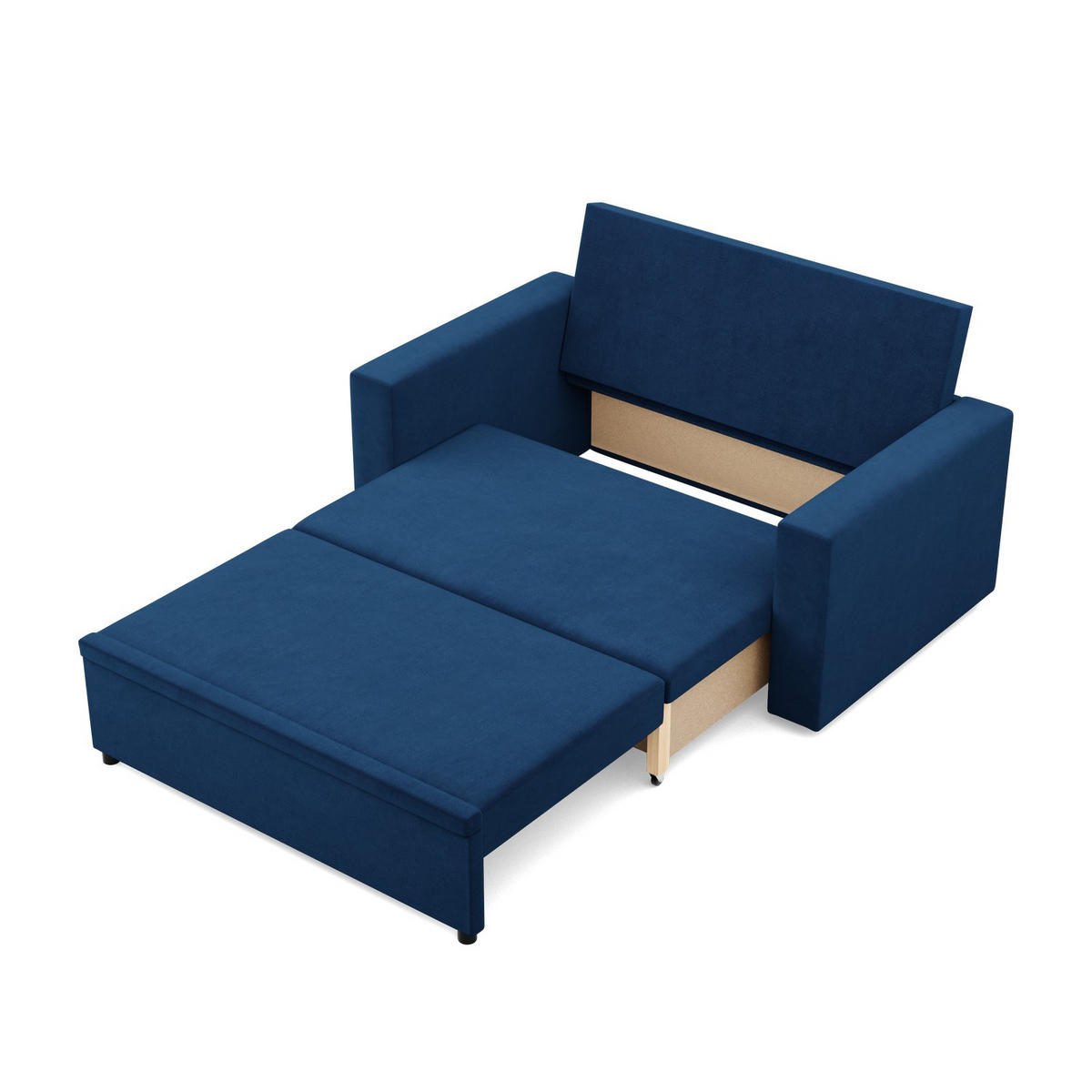 SOFA 2-SITZER MIT SCHLAFFUNKTION NEO, Dunkelblau - Blau, Textil (148/90/87cm)