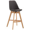BARHOCKER Canada, Gestell Narura, Stoff Dunkelgrau - Dunkelgrau/Naturfarben, Holz/Textil (48/100/56cm) - TPFLiving